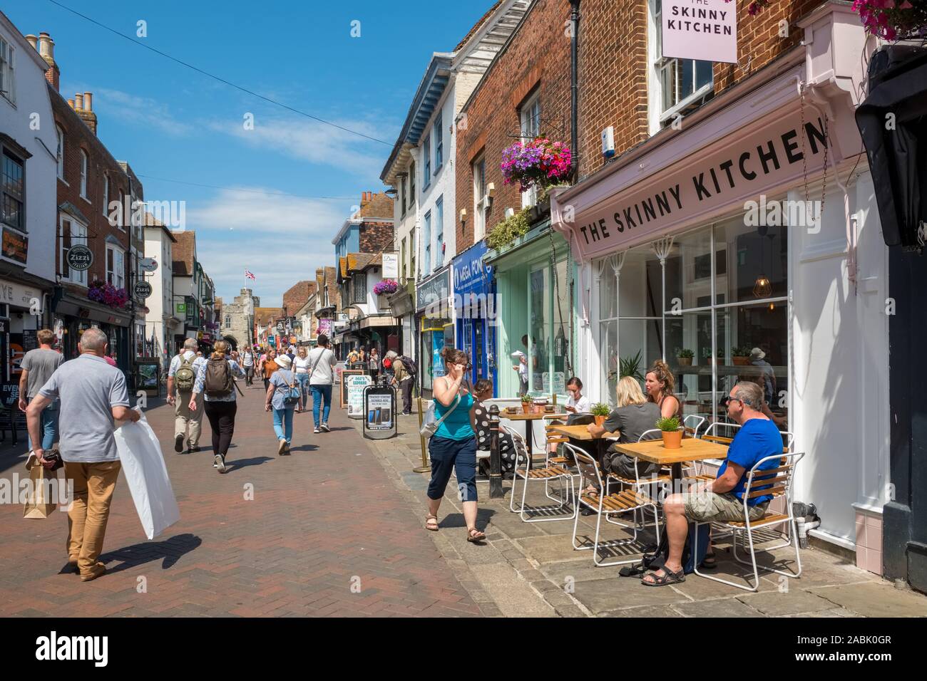 CANTERBURY, UK, - JULY, 11, 2019: The High Street in the historic city ...