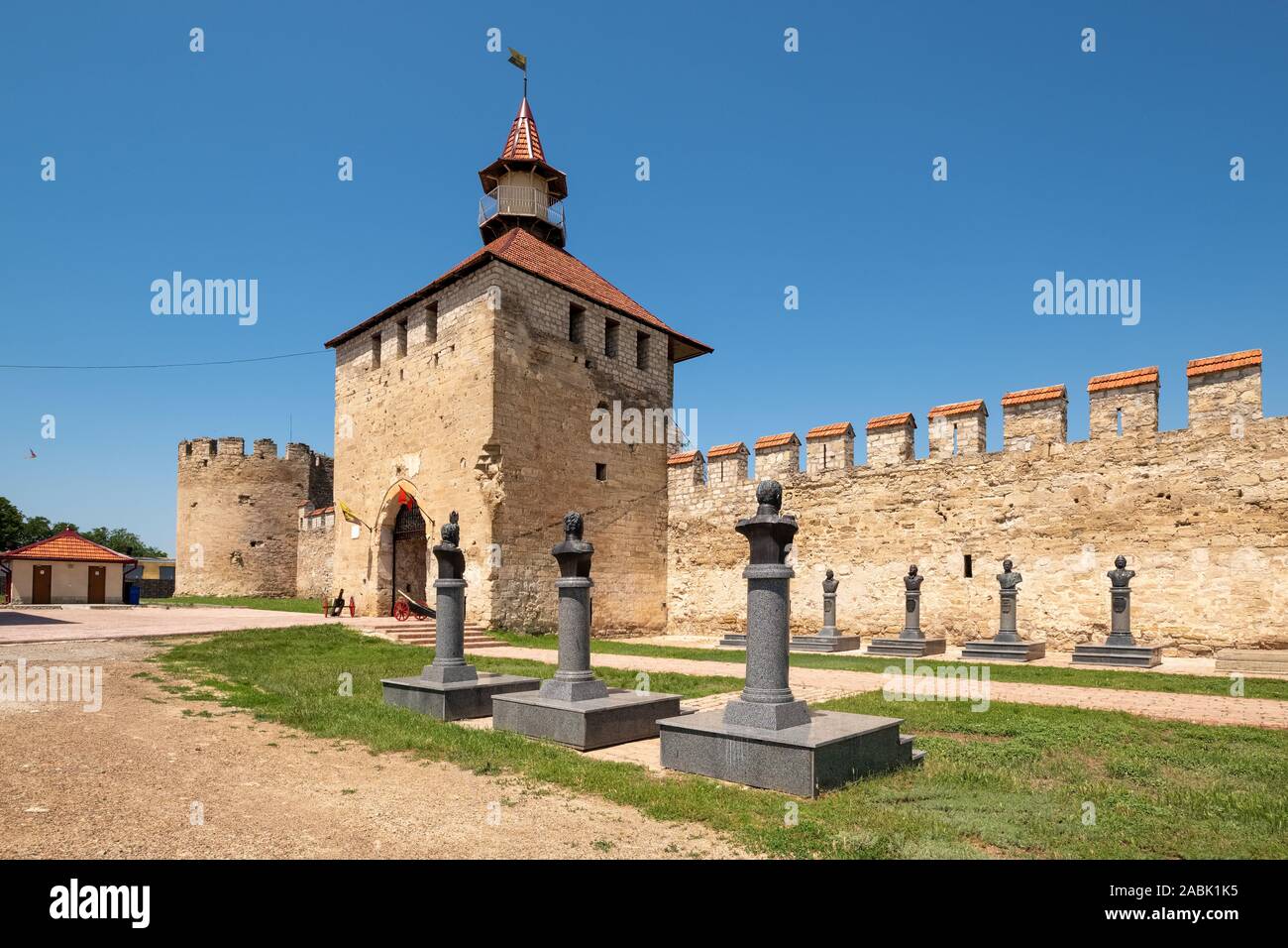 BENDER, MOLDOVA, - JUNE, 13, 2019: Bendery Fortress, an Ottoman fortress with walkable ramparts & several museums in Bender, Moldova. Stock Photo
