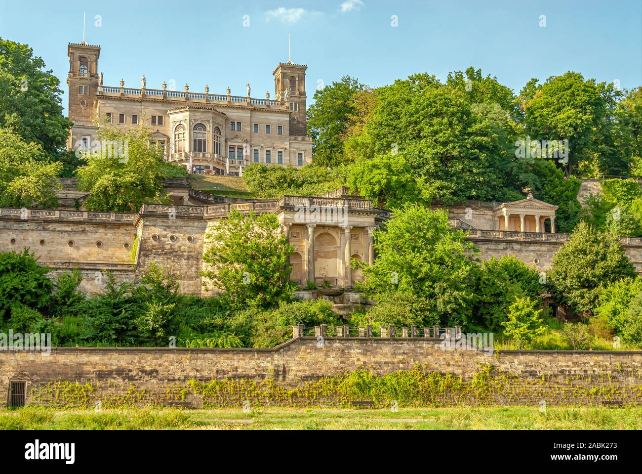 Schloss Albrechtsburg (castle) at the Dresden Elbe River Valley, Saxony, Germany Stock Photo