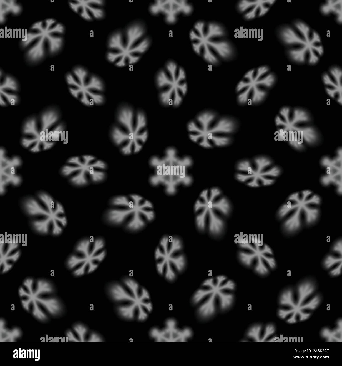 Christmas seamless snowflake pattern with blurred falling snow stars ...