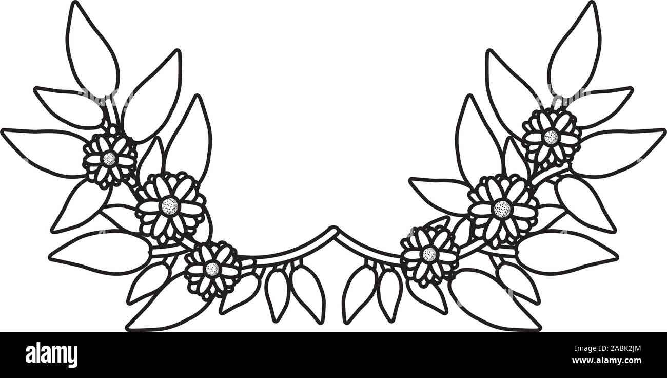 Isolated leaves wreath vector design Stock Vector Image & Art - Alamy