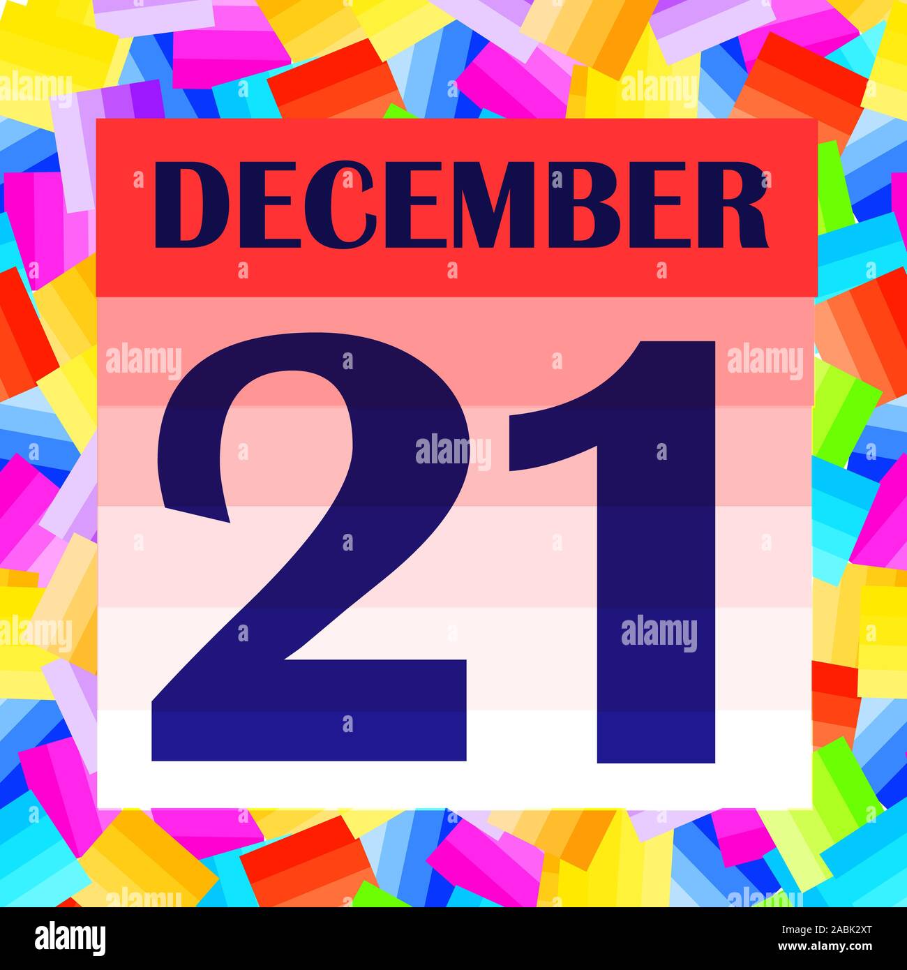 December 21 icon. For planning important day. Banner for holidays and ...