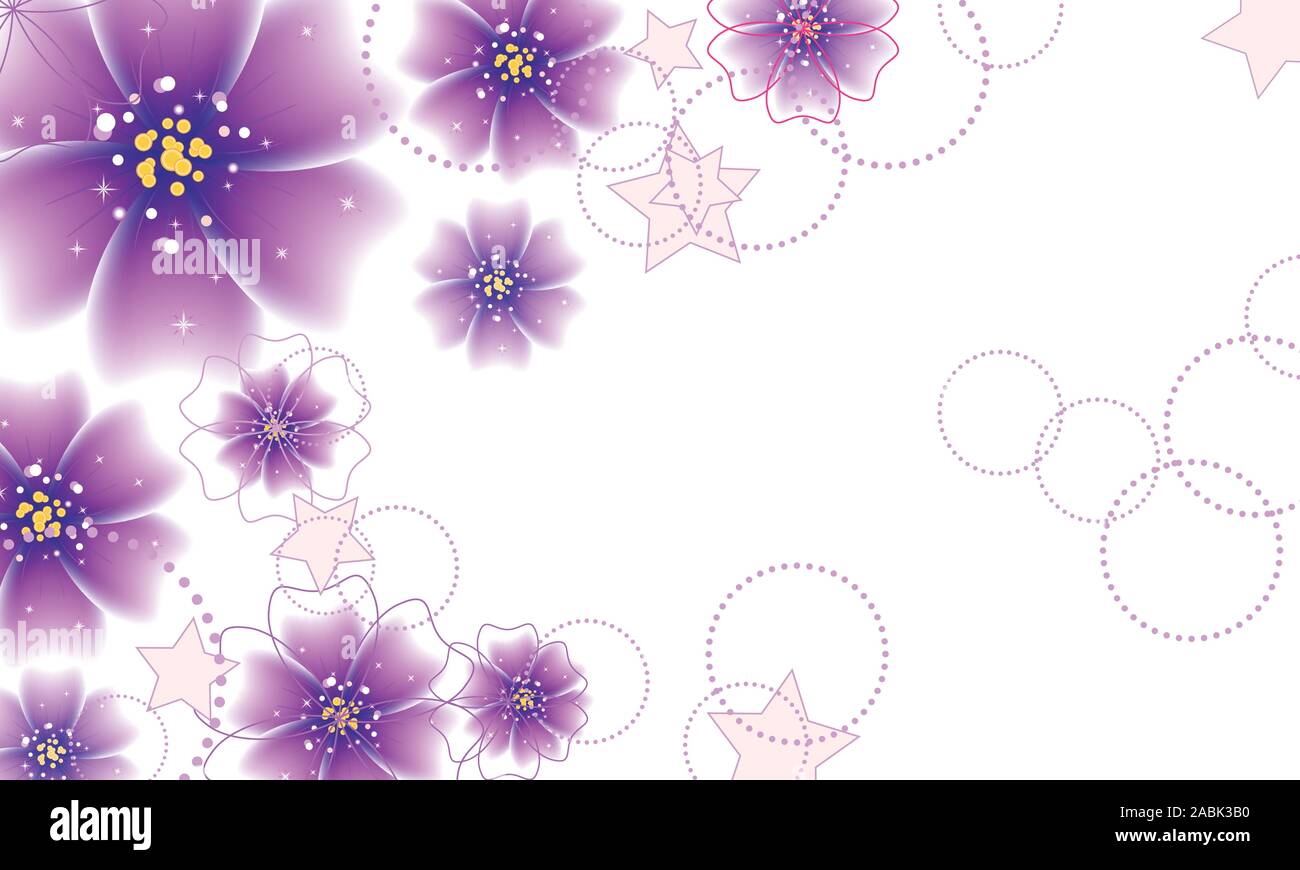 Elegant floral background with abstract purple flowers Stock Vector Image &  Art - Alamy