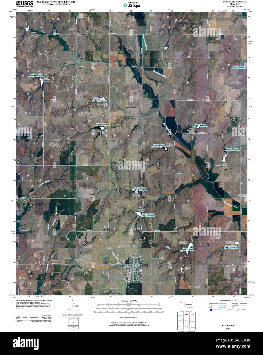 Map of butler oklahoma Cut Out Stock Images & Pictures Alamy