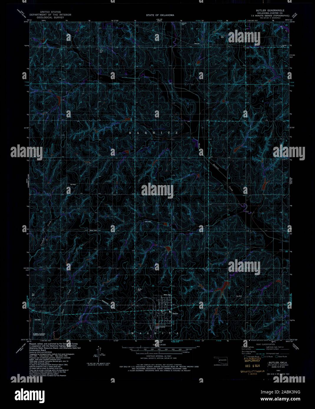 Map of butler oklahoma hires stock photography and images Alamy