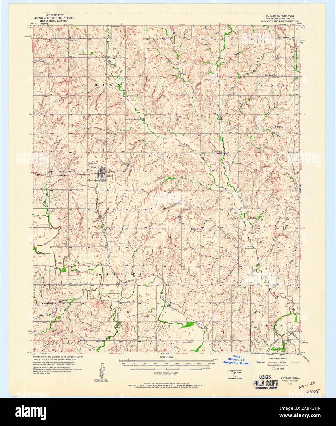 Butler oklahoma map hires stock photography and images Alamy