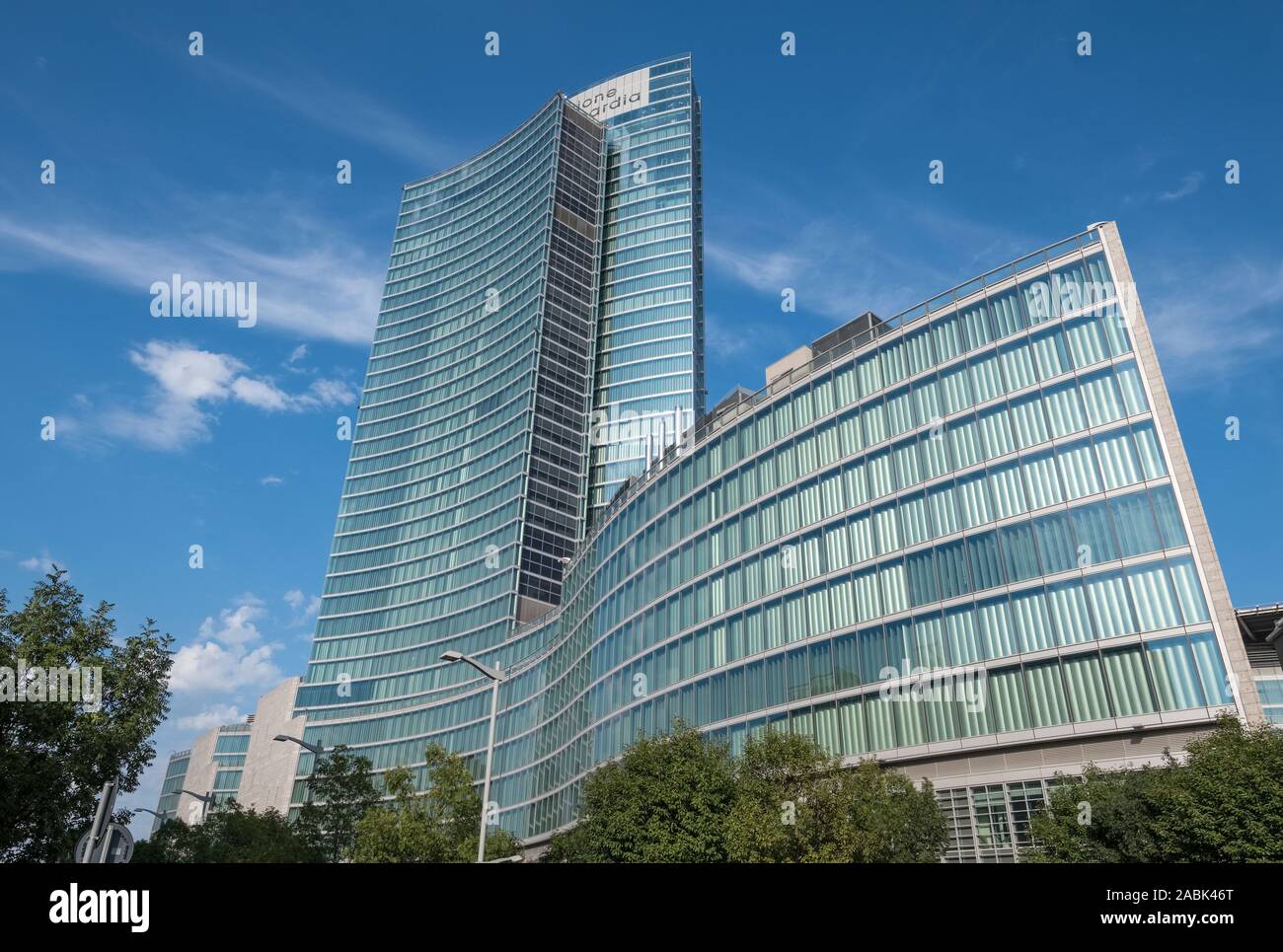 Italy, Milan: complex of buildings Palazzo Lombardia, main seat of the government of Lombardy, designed by architect Ieoh Ming Pei Stock Photo