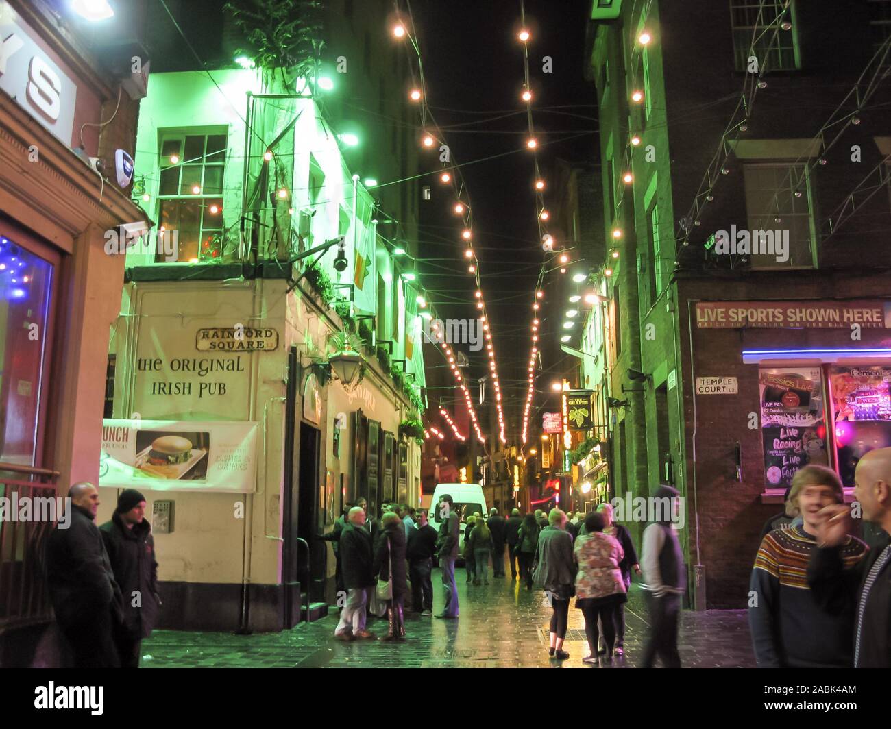 Nightlife in the old city centre of Liverpool, England, Great-Britain Stock Photo