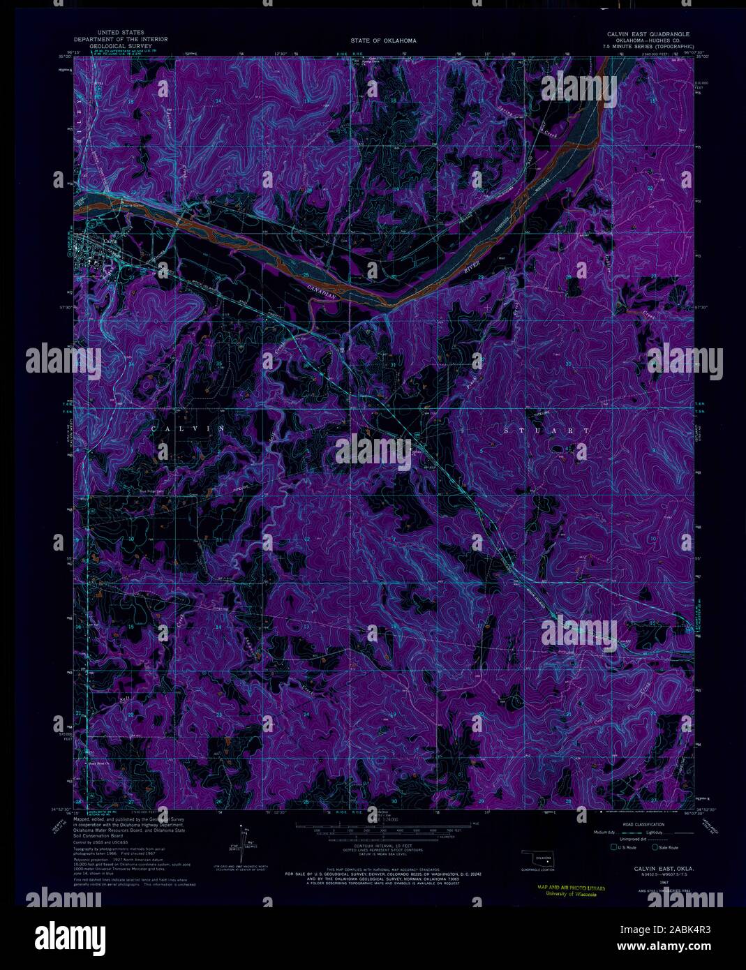 Calvin oklahoma map hires stock photography and images Alamy