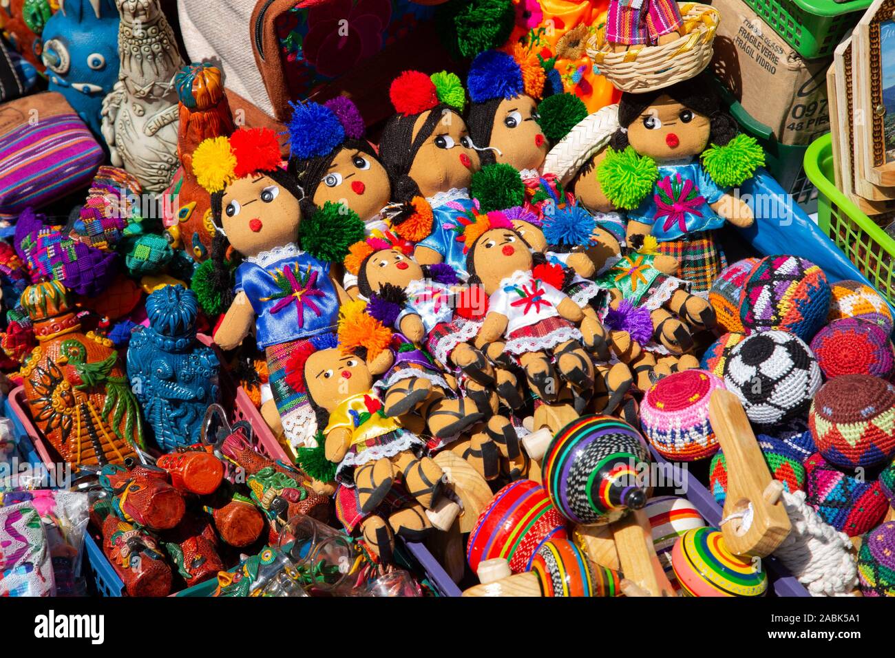 cute Guatemalan rag dolls Stock Photo