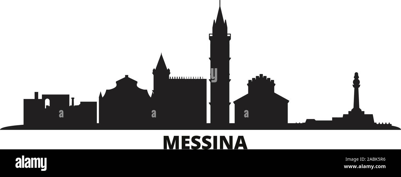 Italy, Messina city skyline isolated vector illustration. Italy, Messina  travel cityscape with landmarks Stock Vector Image & Art - Alamy
