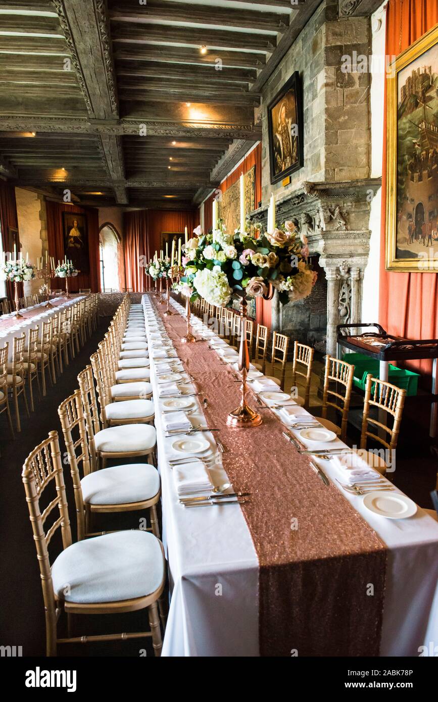 Henry Viii Banqueting Hall Leeds Castle Largest Room Set Up With