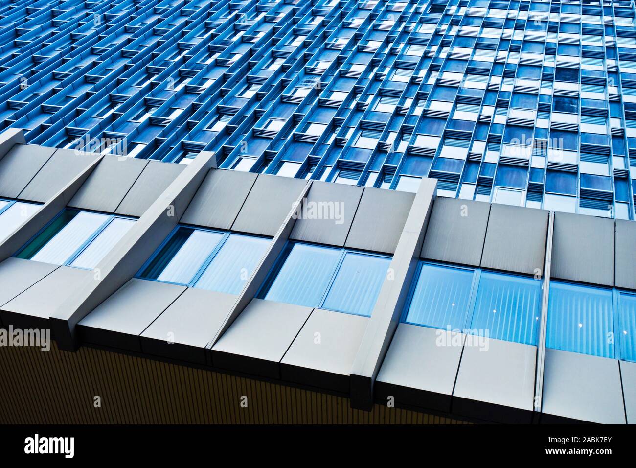 abstract architecture of rows of windows of a modern building Stock Photo