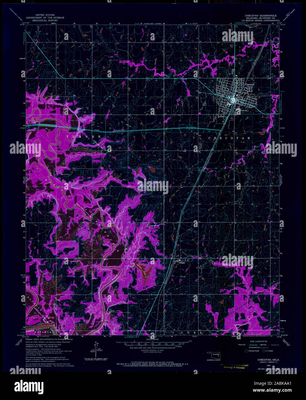 Map of checotah hires stock photography and images Alamy