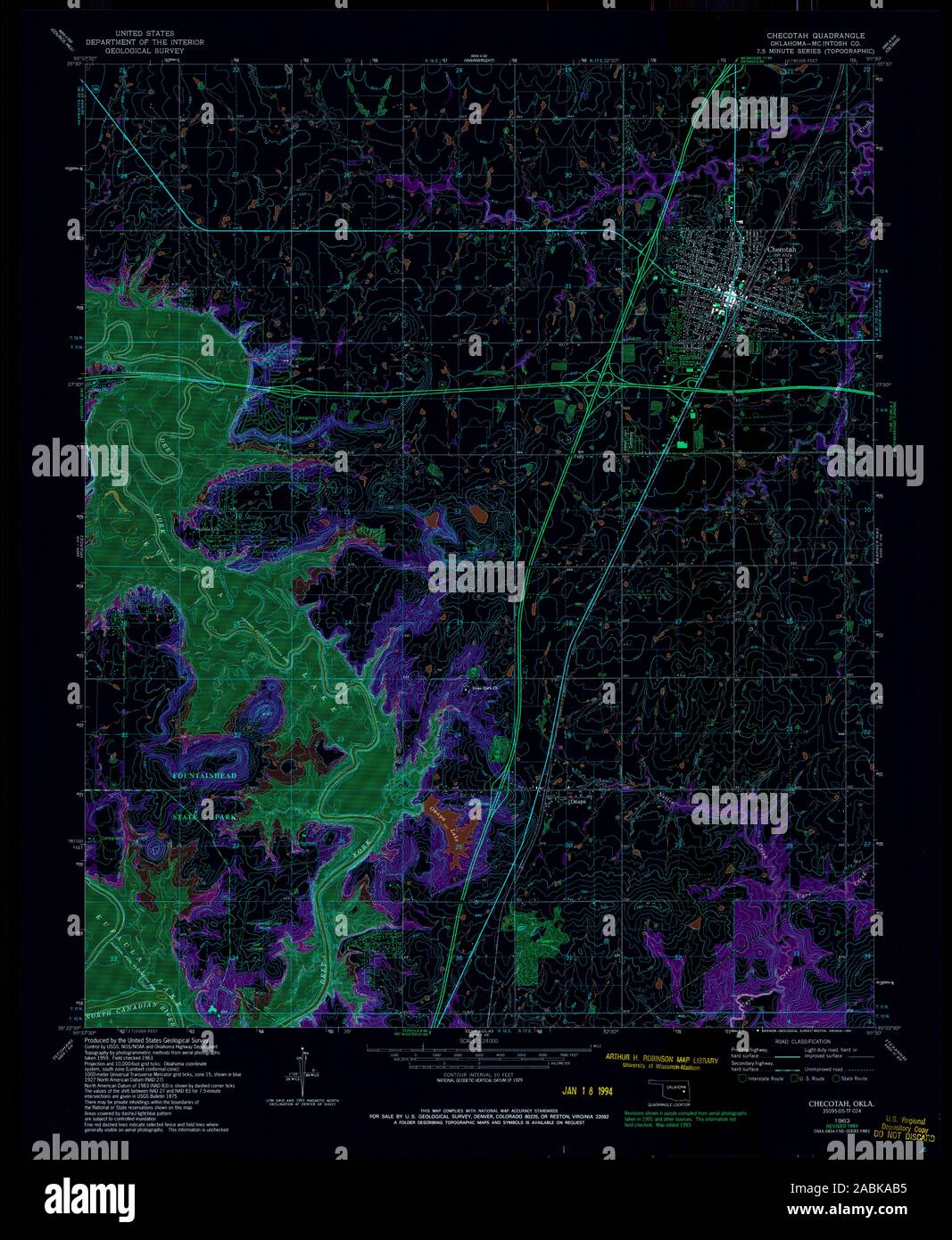 Map of checotah hires stock photography and images Alamy