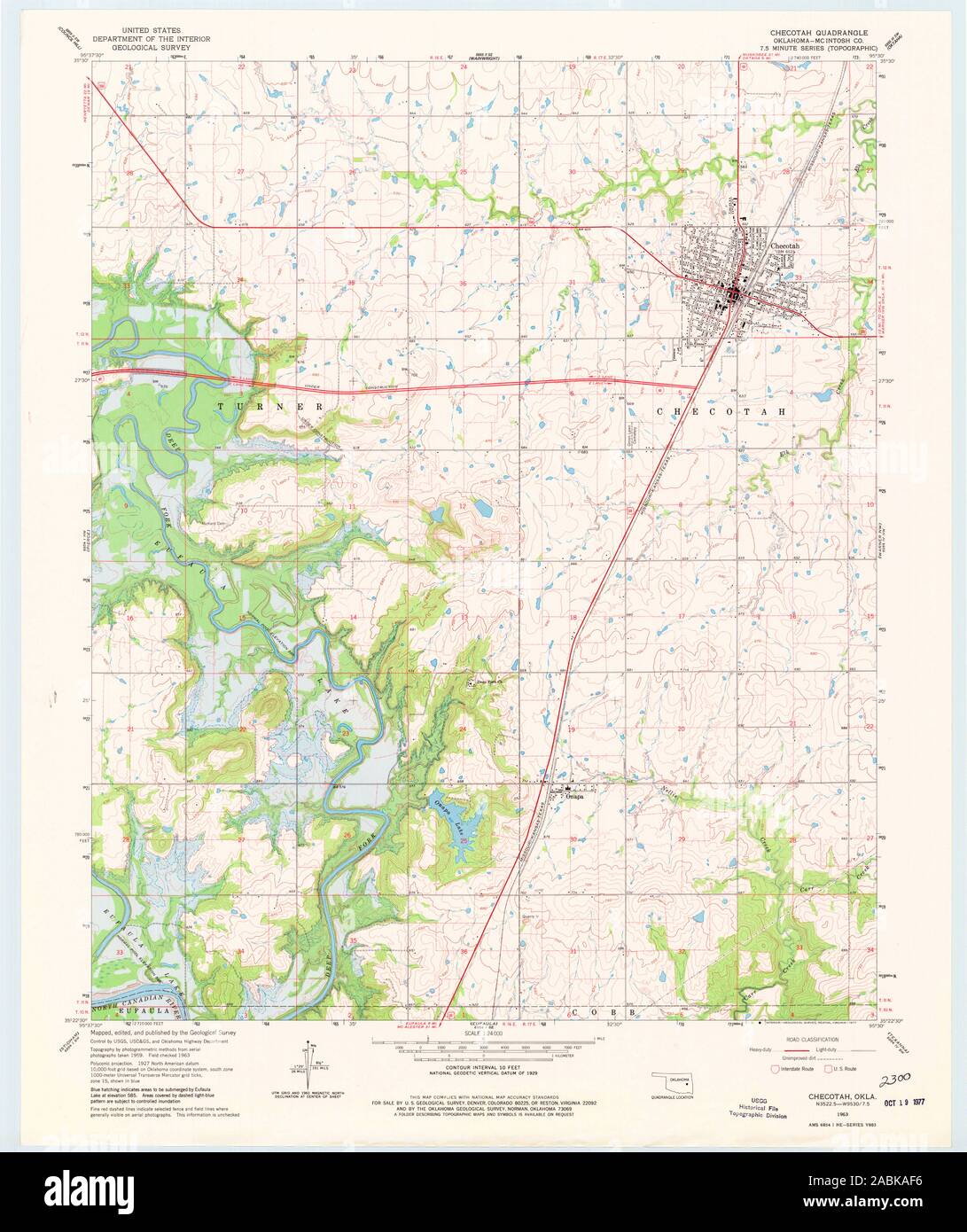 Map of checotah hires stock photography and images Alamy