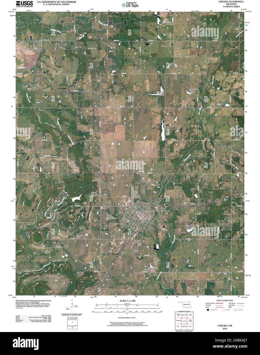 Chelsea oklahoma map Cut Out Stock Images & Pictures Alamy