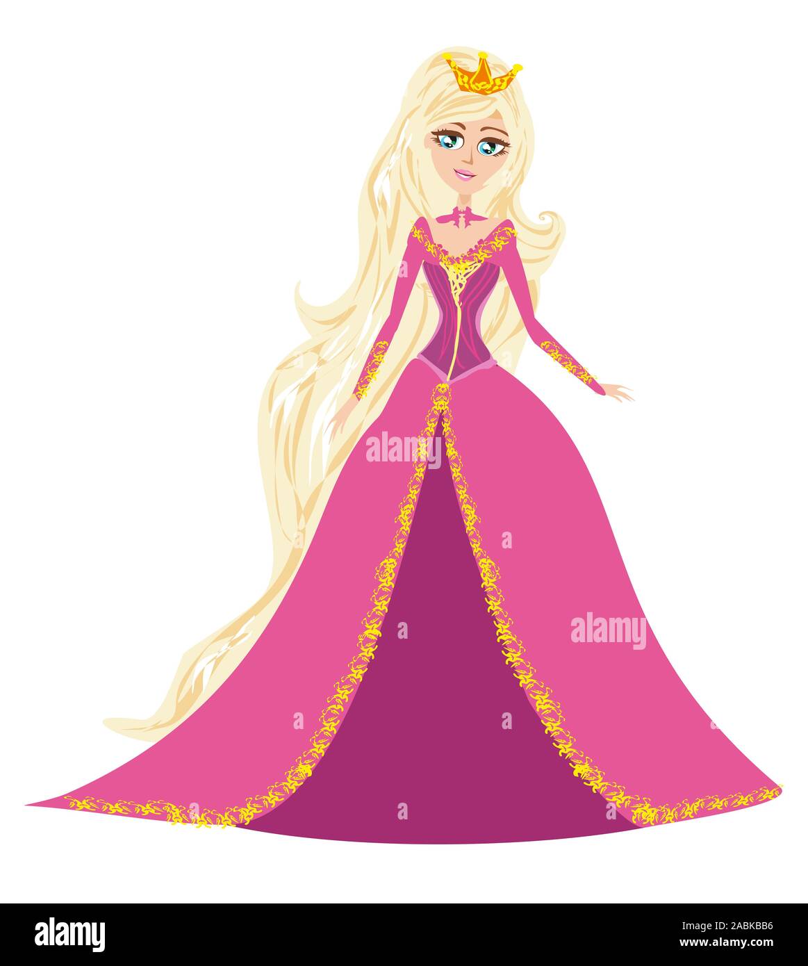 Beautiful Princess in a pink dress Stock Photo 334184234