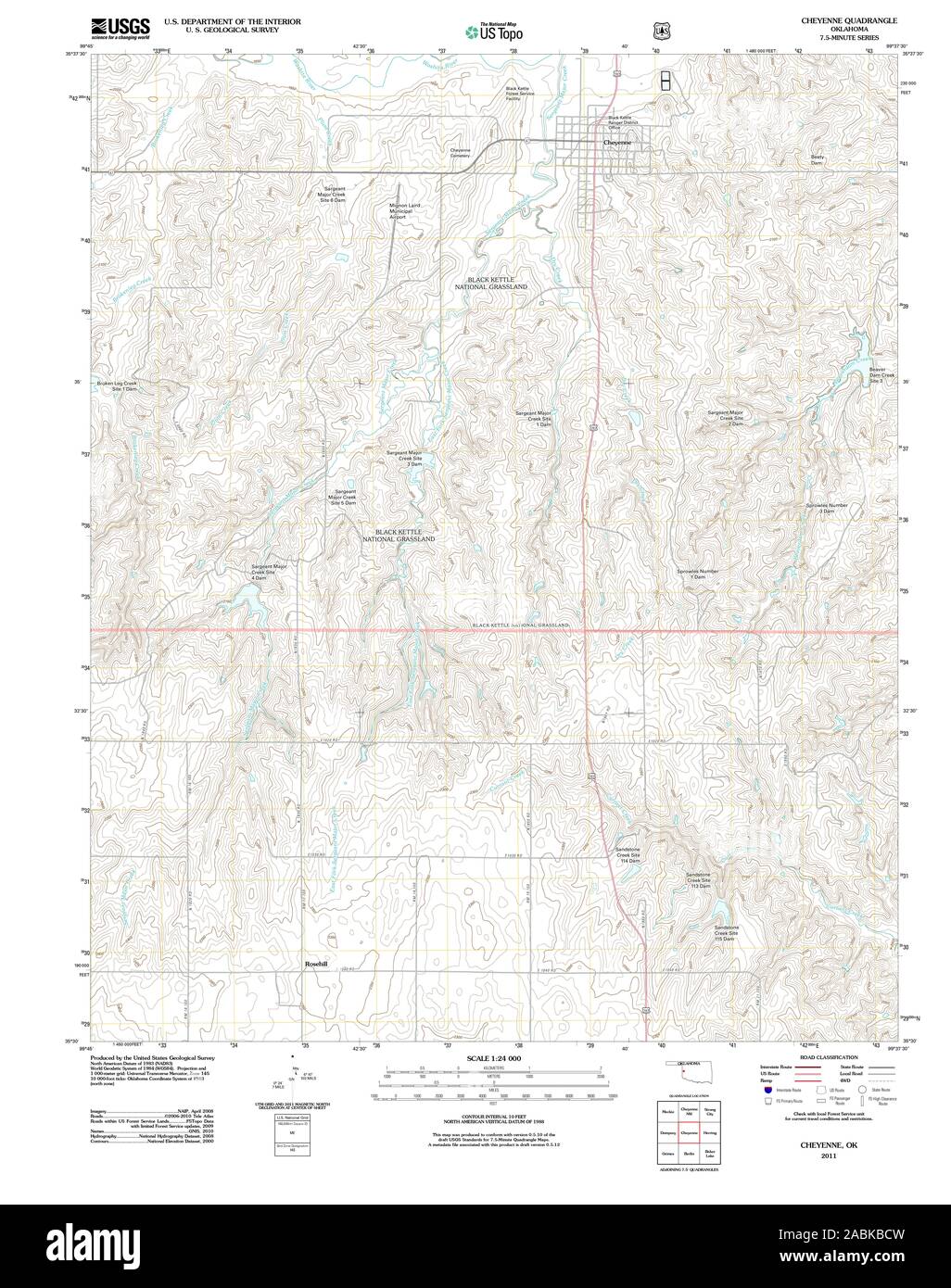 Map of cheyenne oklahoma hires stock photography and images Alamy