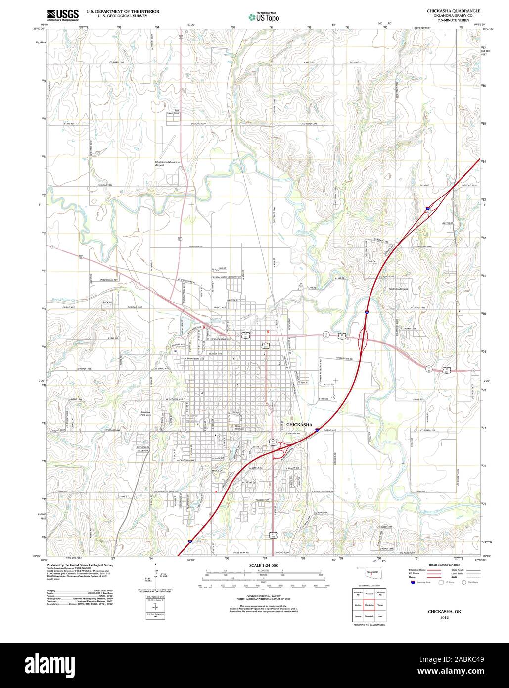 Map of chickasha oklahoma Cut Out Stock Images & Pictures Alamy