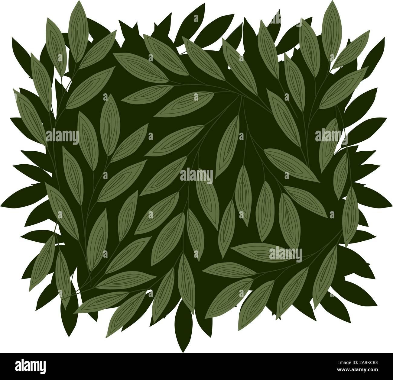 Green leaves frame vector design Stock Vector Image & Art - Alamy