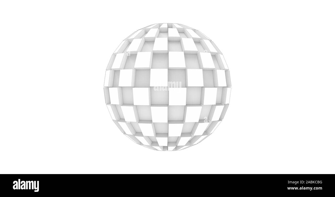 Abstract Ball on White Background 3D Rendering Stock Photo - Alamy