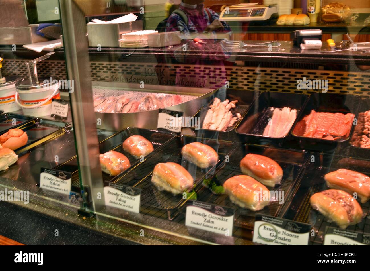 Amsterdam, Netherlands. August 2019. The herring sandwich is a delicacy