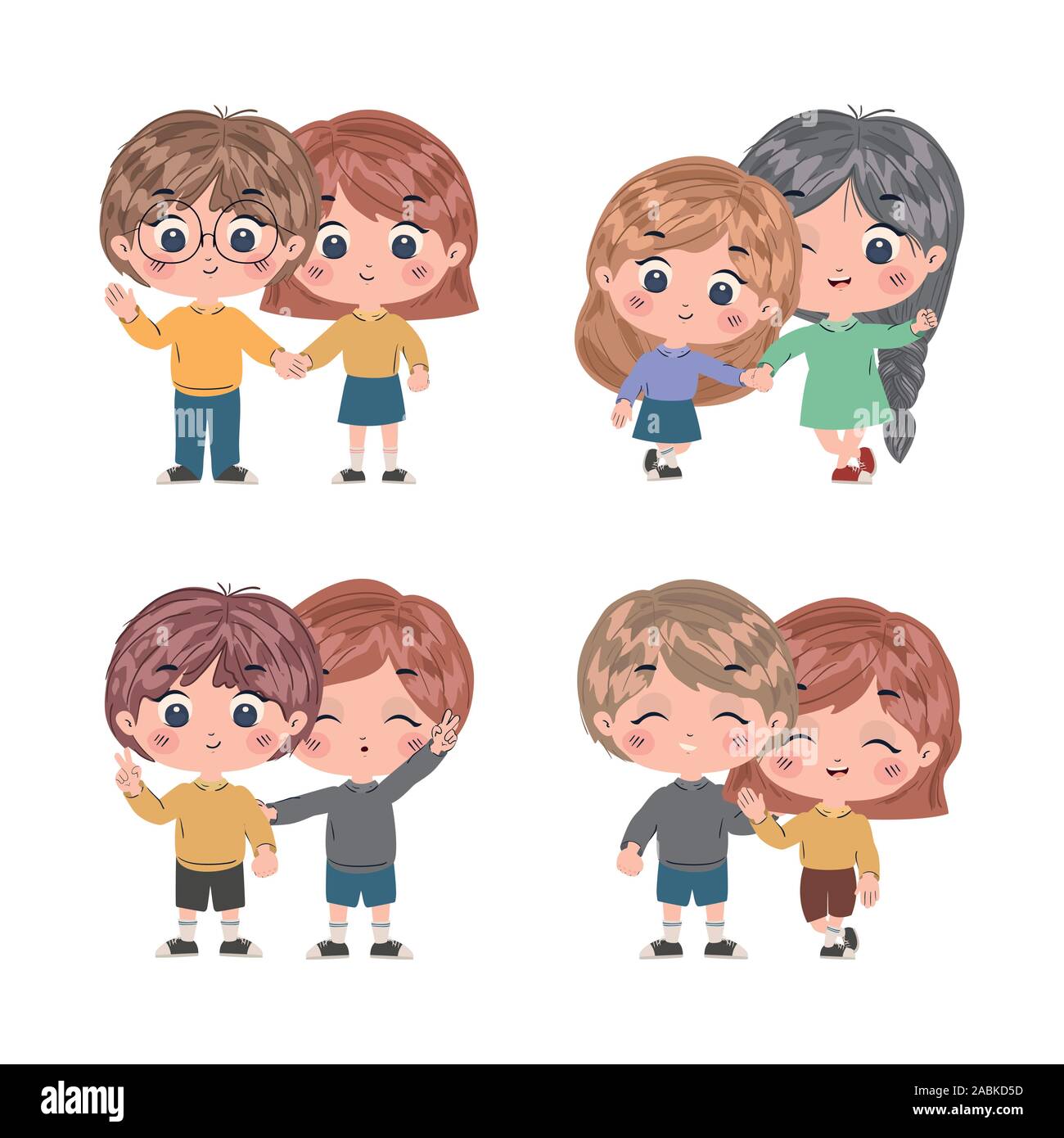 Isolated set of kids cartoons vector design Stock Vector Image & Art ...