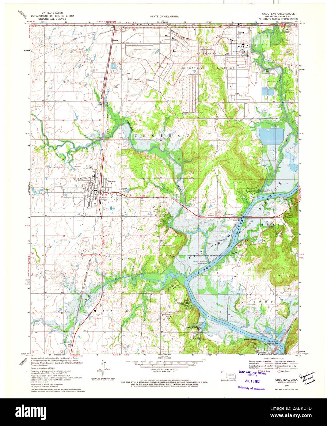 Chouteau oklahoma map hires stock photography and images Alamy