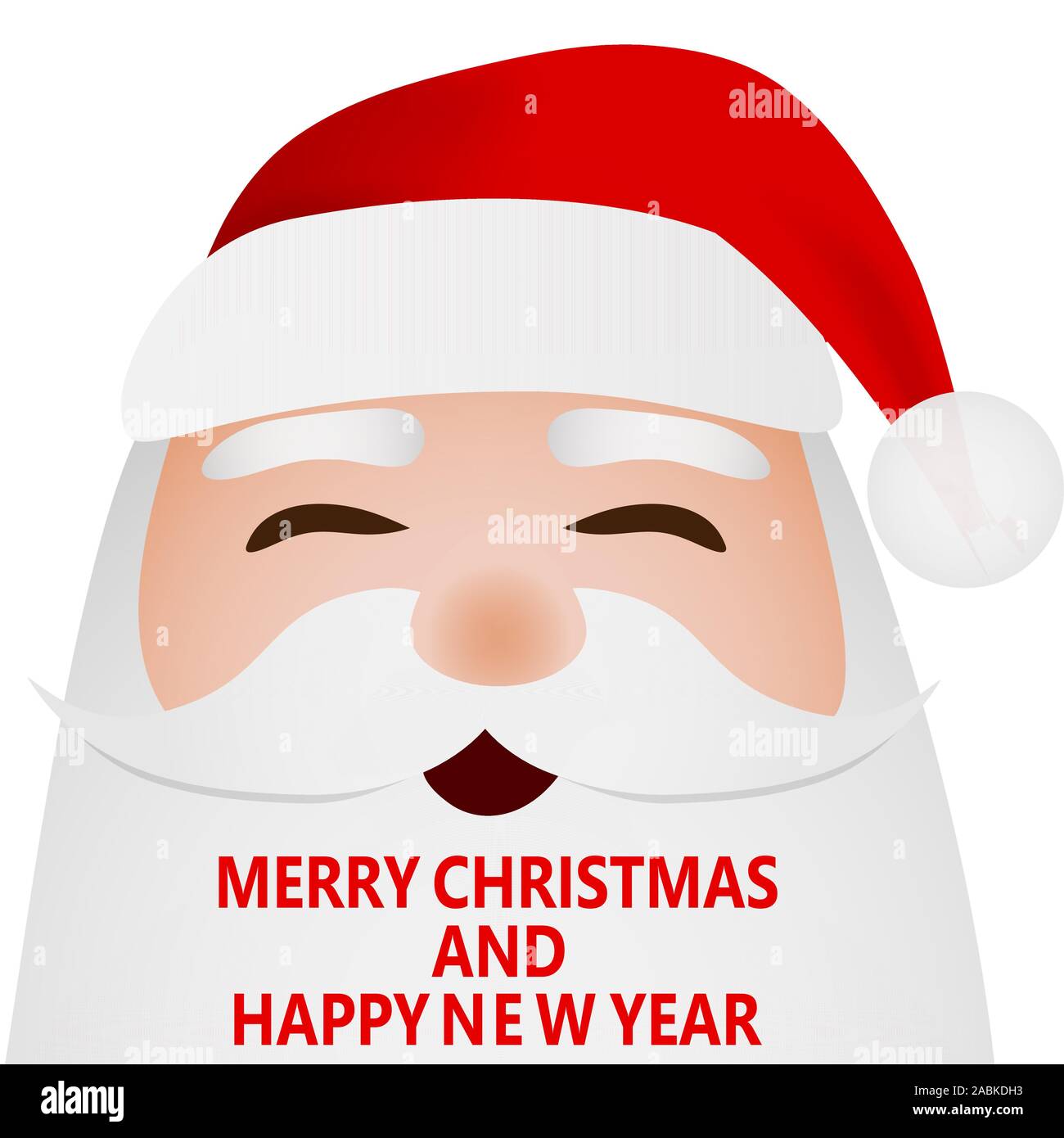 Cartoon funny santa claus waving hand on white Stock Vector Image & Art ...