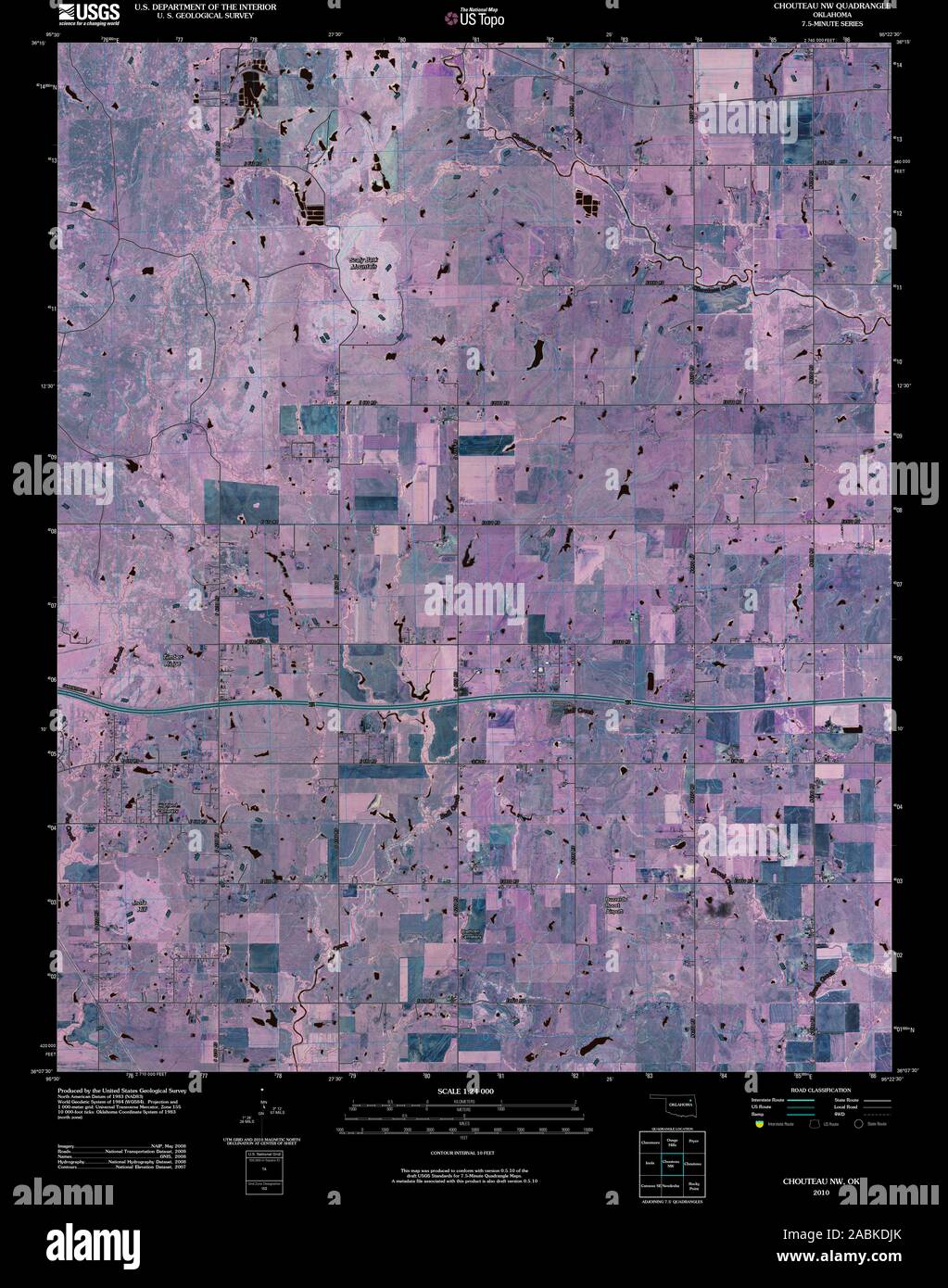 Chouteau oklahoma map hires stock photography and images Alamy