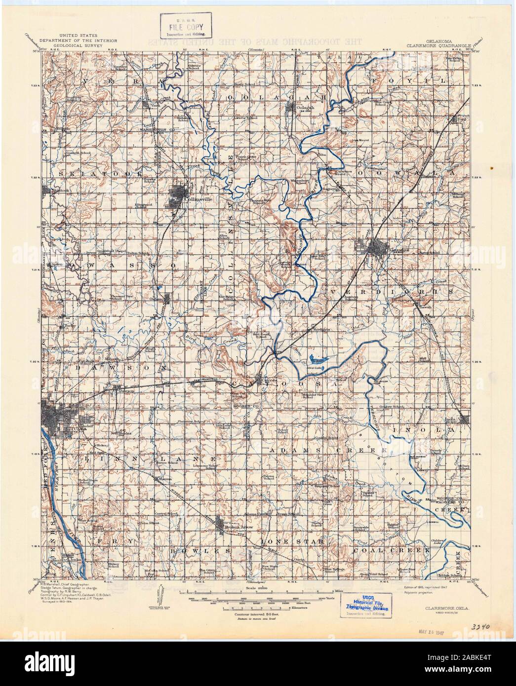 Map of claremore hires stock photography and images Alamy