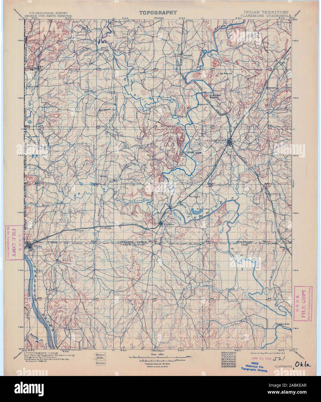 Map of claremore hires stock photography and images Alamy