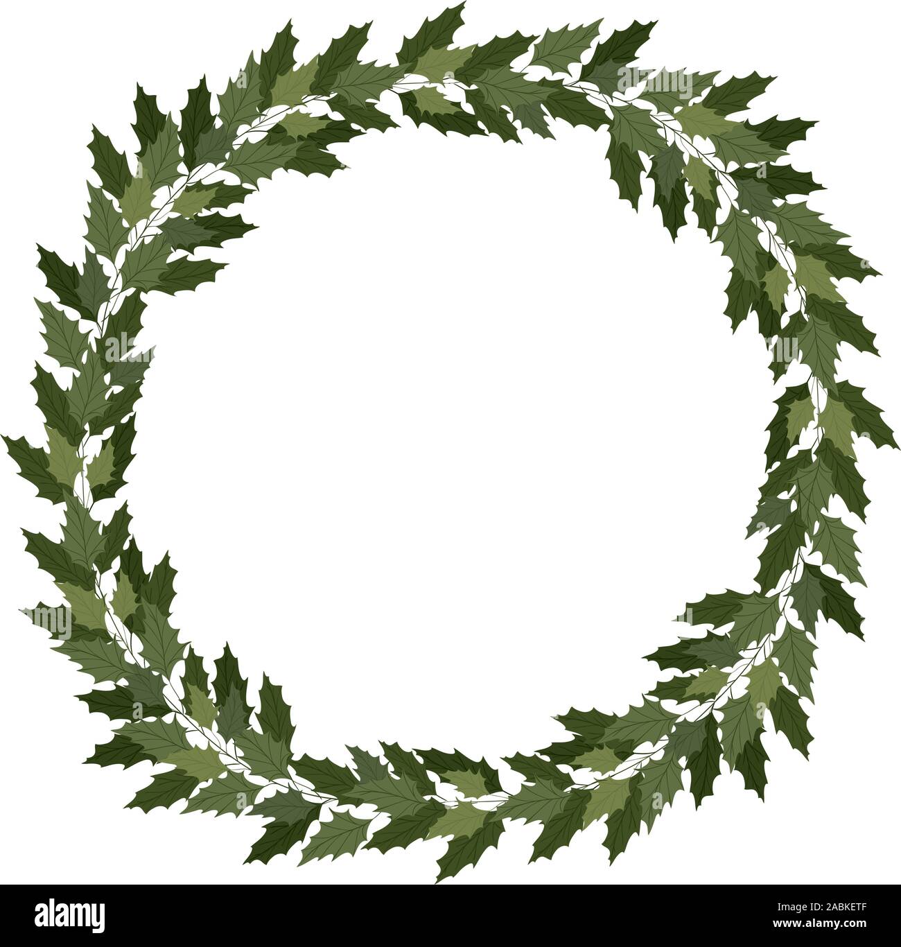 Winter leaves crown vector design Stock Vector Image & Art - Alamy