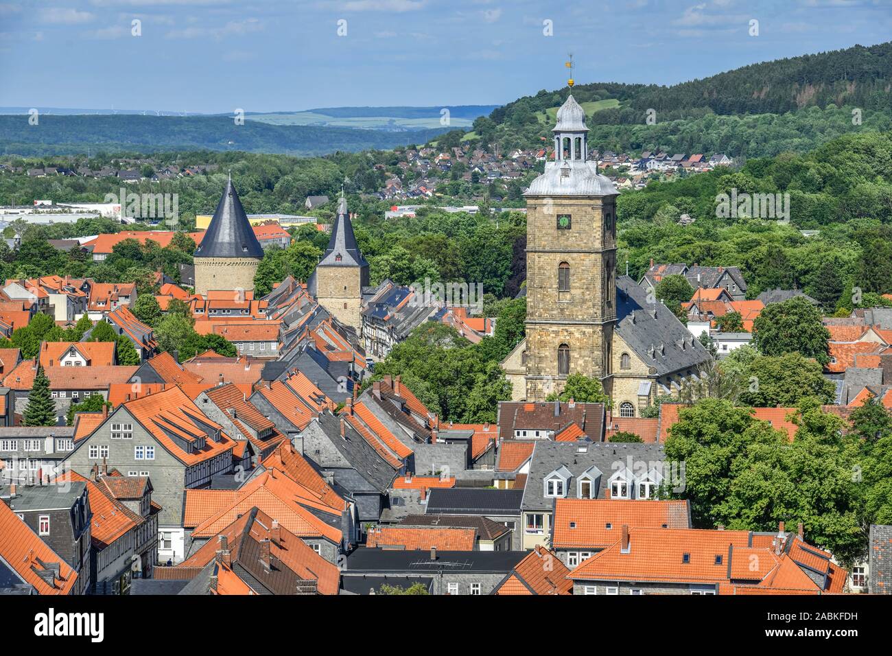 Totale Altstadt, Goslar, Niedersachsen, Deutschland Stock Photo