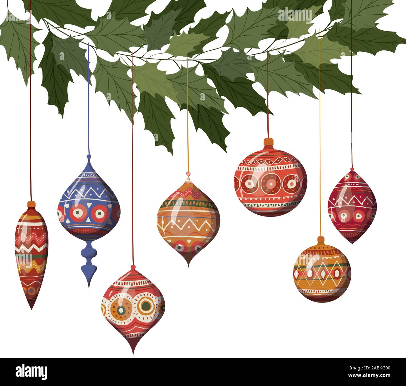 Merry christmas spheres vector design Stock Vector Image &amp; Art - Alamy