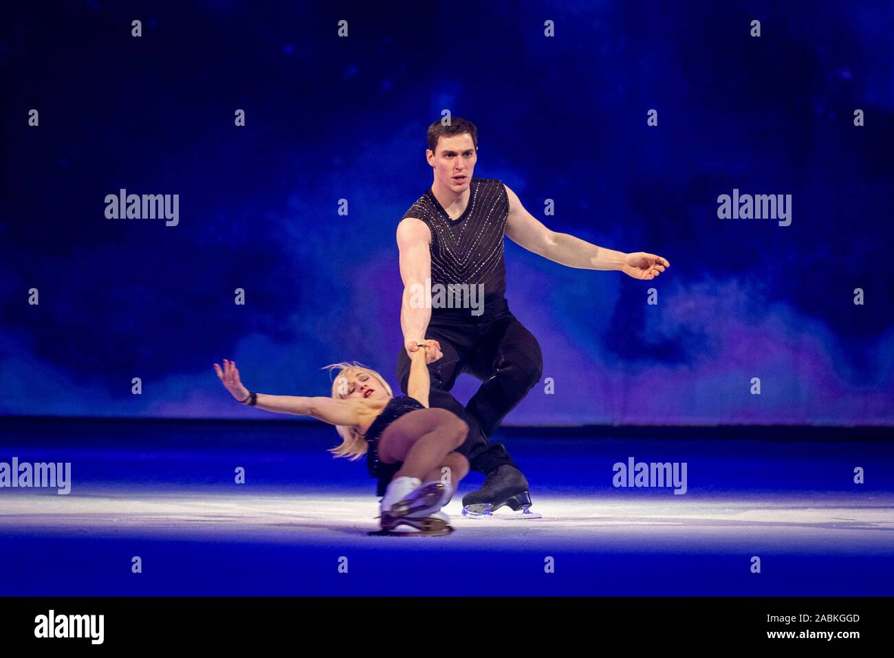 Aljona Savchenko and Bruno Massot are dancing on ice at the Holiday On Ice Show on Friday, 4