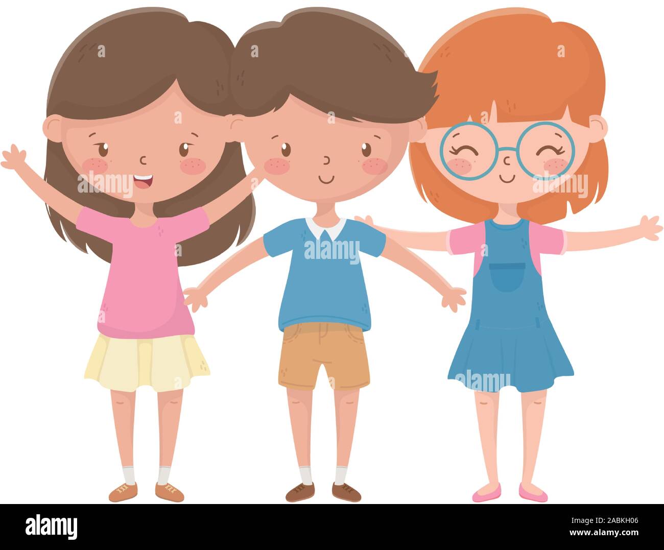 Girls and boy cartoon design, Kids friendship childhood little people  lifestyle and person theme Vector illustration Stock Vector Image & Art -  Alamy