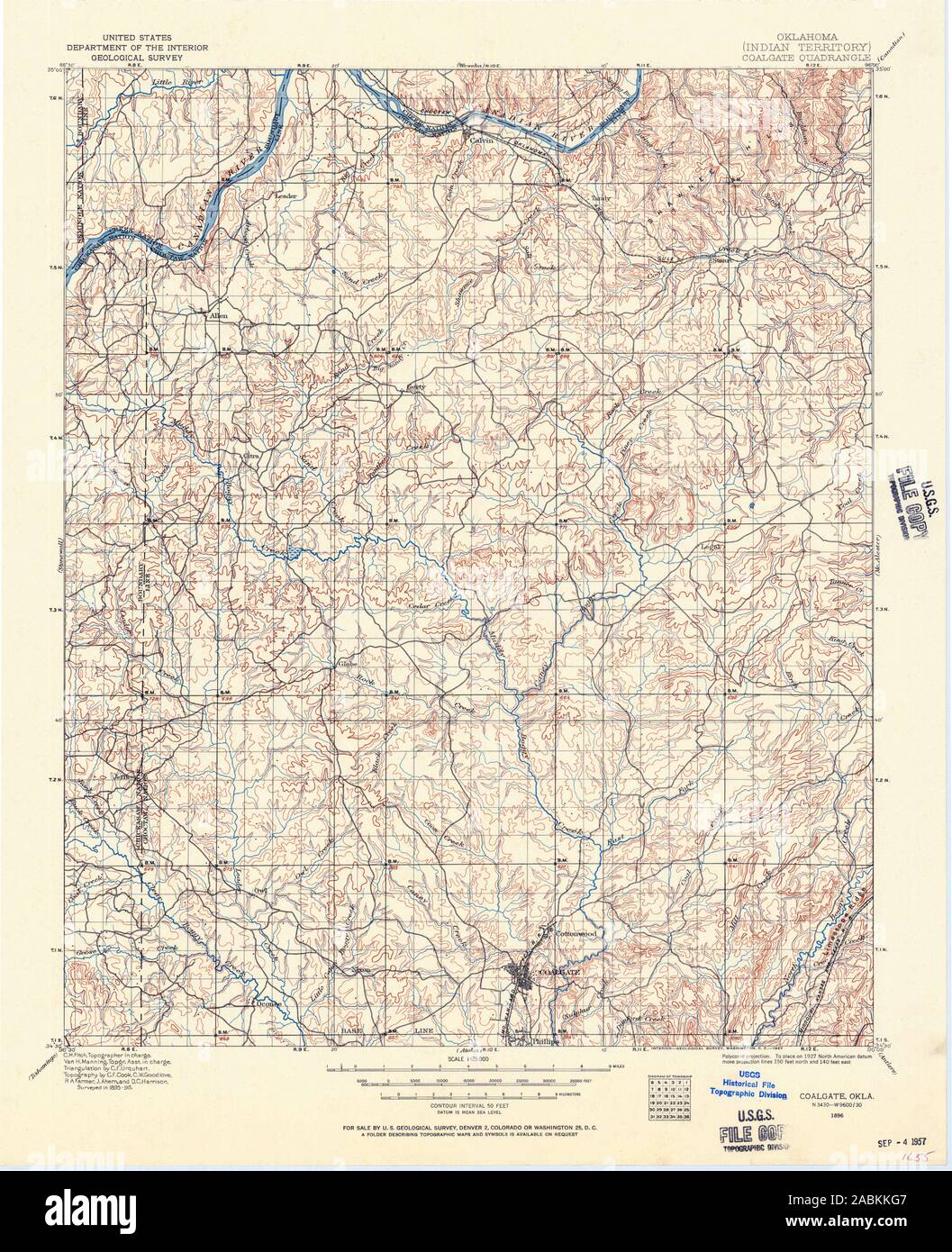 Map of coalgate oklahoma hires stock photography and images Alamy