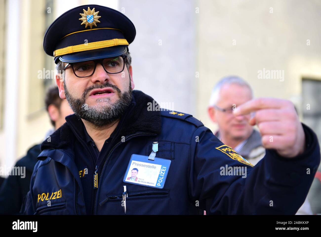 The Munich police spokesman Marcus da Gloria Martins during the preparations for the security conference in February 2019. [automated translation] Stock Photo