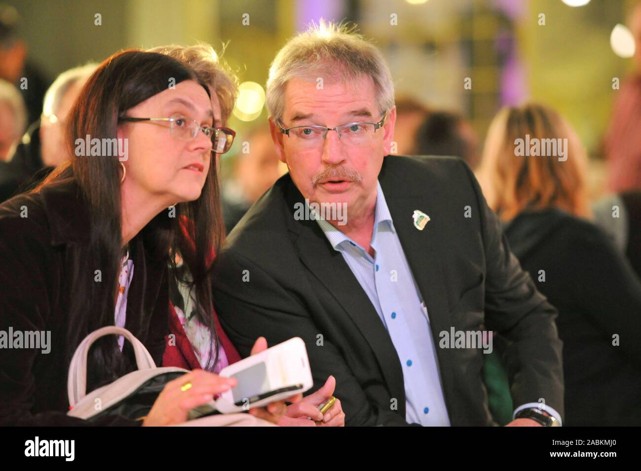 City Planning Councillor Elisabeth Merk and SPD parliamentary party leader Alexander Reissl at the large information event of the BÜNDNIS Nordost on the SEM Nordost (urban development measure). [automated translation] Stock Photo