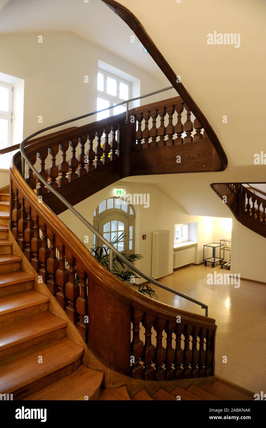 For five years now, the senior citizens' home Haus Heilig Geist, run by the Munich Foundation in Neuhausen, has been focusing on intercultural activities. In the picture the staircase. [automated translation] Stock Photo