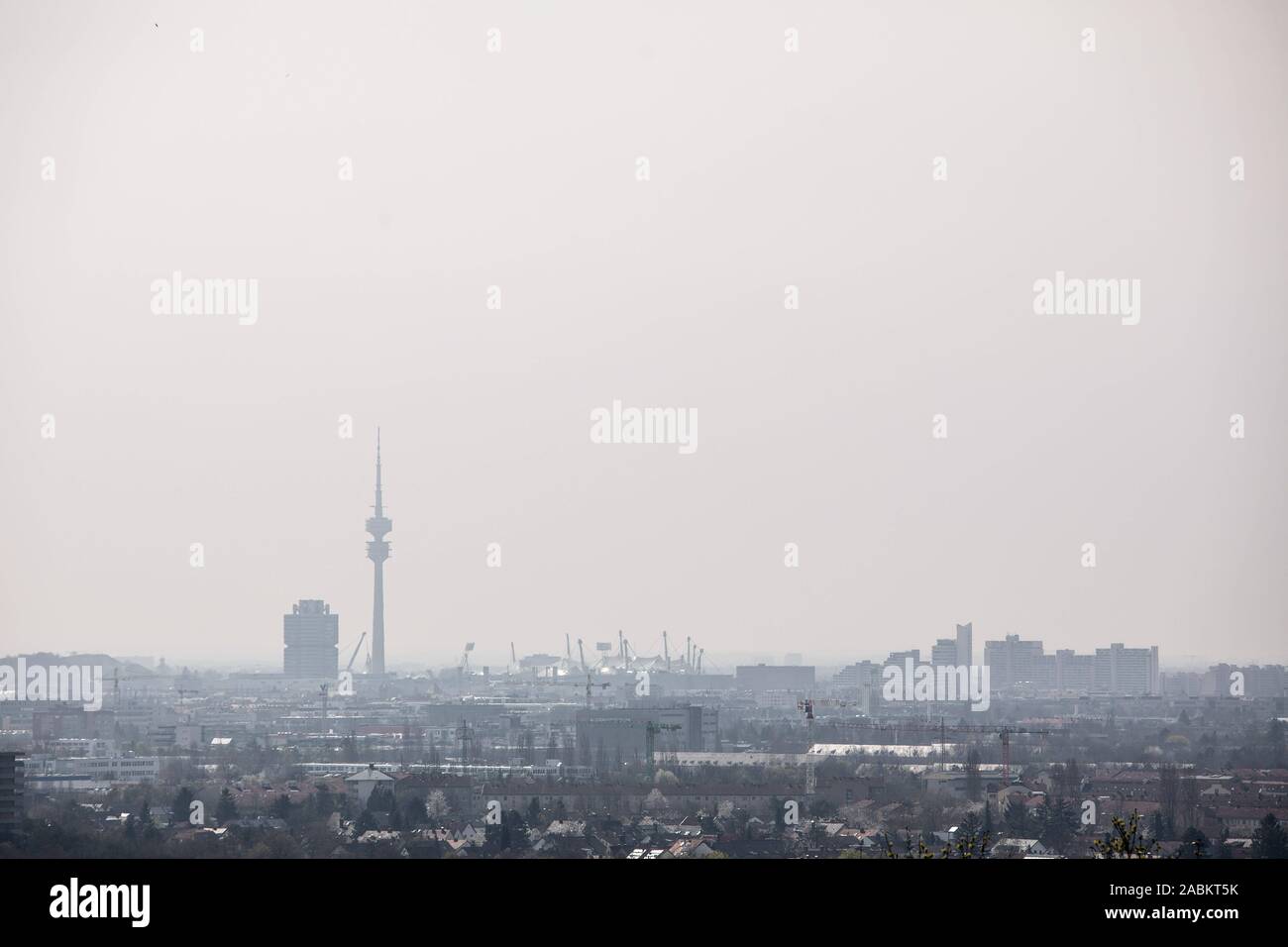 View of the Olympic Tower, the BMW four-cylinder, the Olympic Village ...