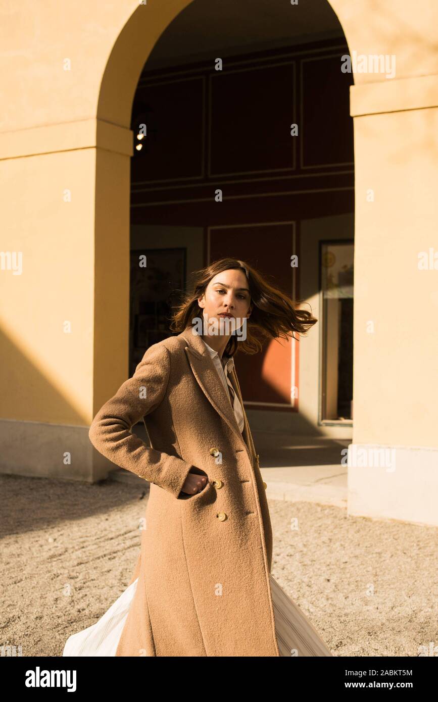 Alexa chung top camel coat
