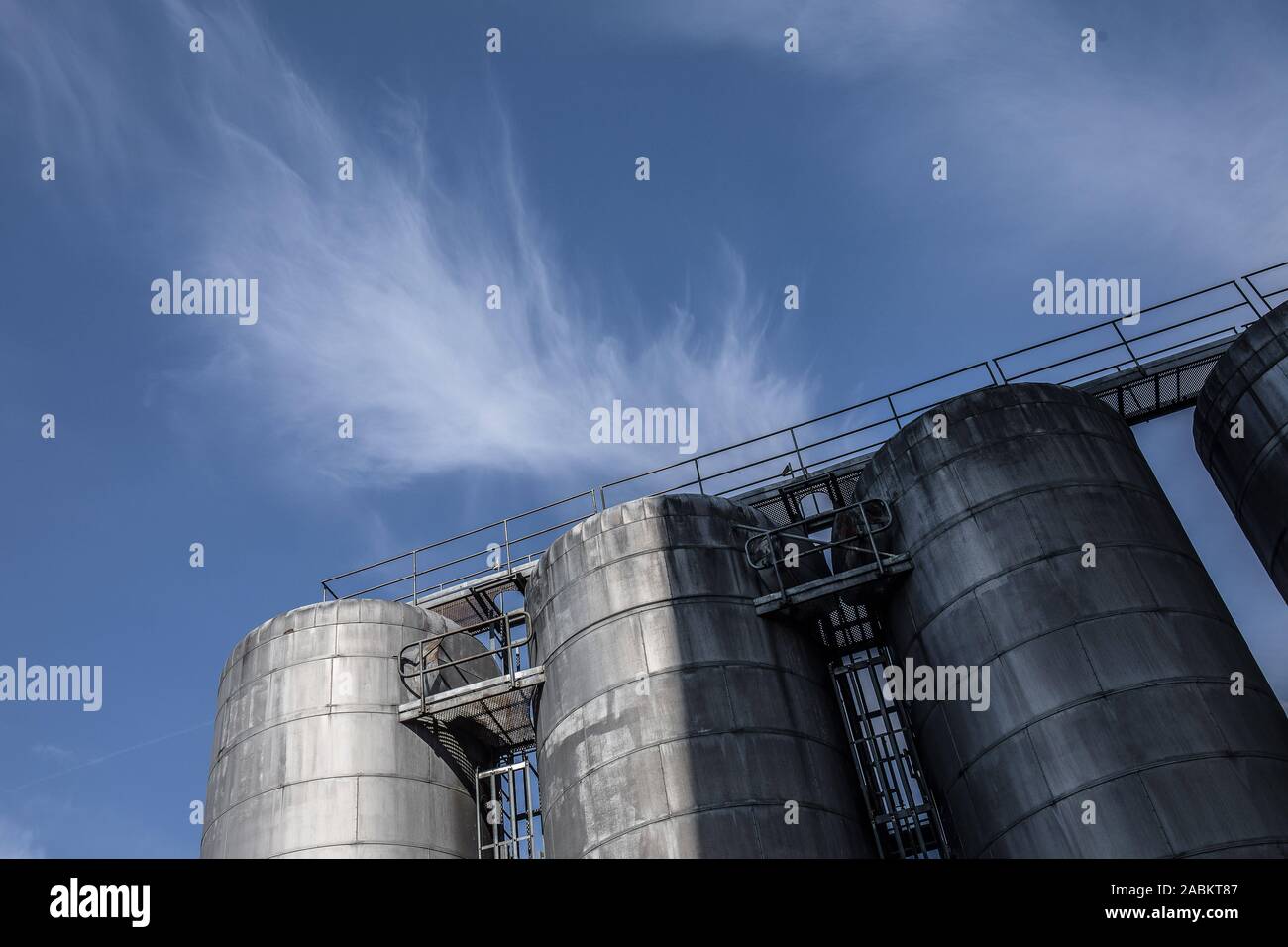 Towers of the Kare power plant in Munich. [automated translation] Stock