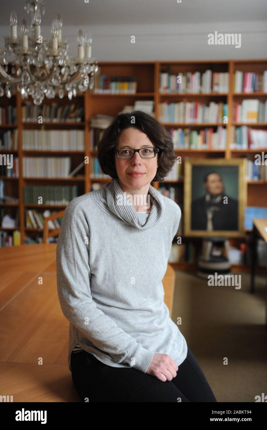 Dr. Zuzana Jürgens, new managing director of the Adalbert Stifter Association, admitted to the Sudeten German House in Hochstraße. [automated translation] Stock Photo