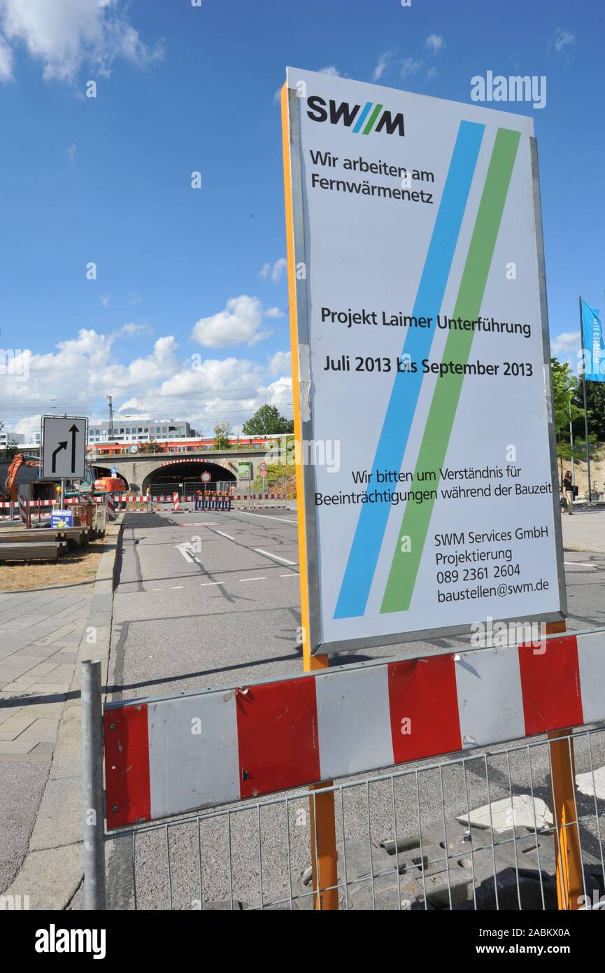 Due To Construction Work To Lay District Heating Pipelines For The