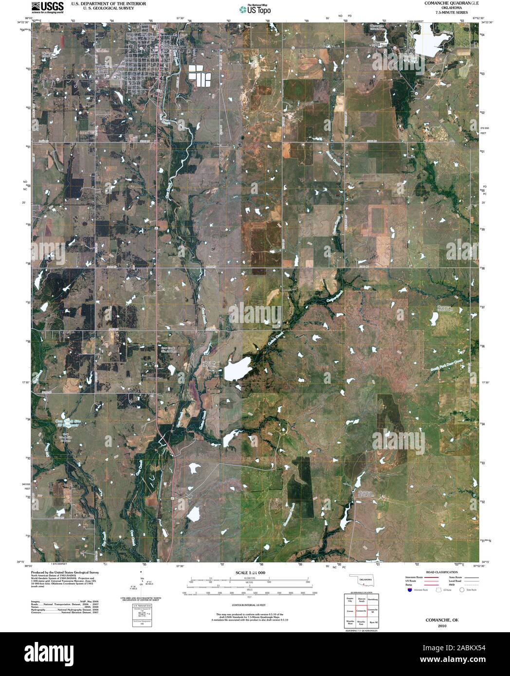 Map of comanche oklahoma hires stock photography and images Alamy