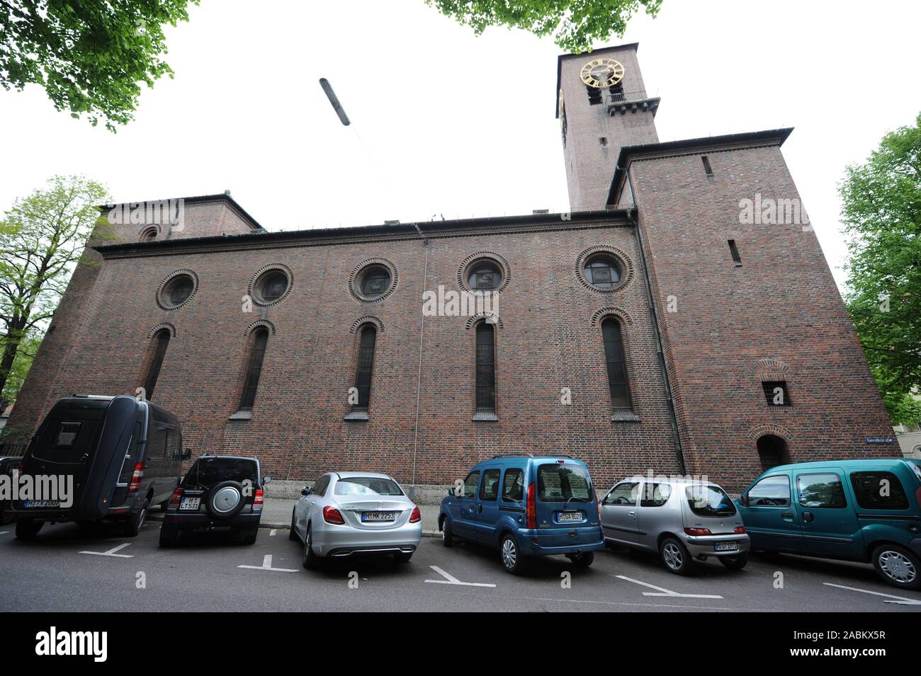 The Church of the Resurrection in Westend on Gollierstrasse. The church is to be opened for new uses. [automated translation] Stock Photo