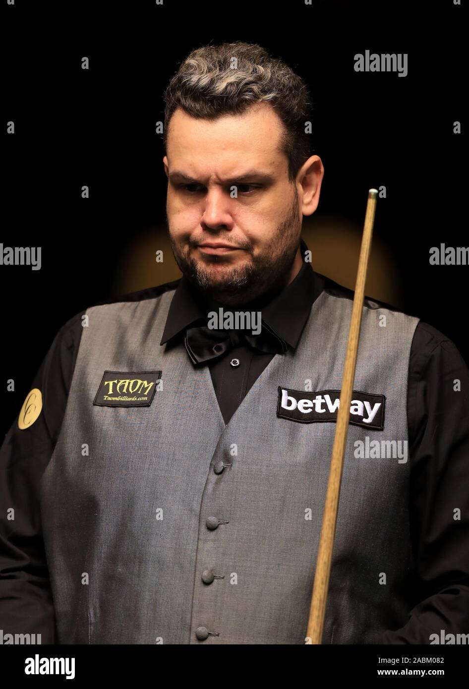Igor Figueiredo in action against Yan Bingtao during day three of the Betway UK Championship at the York Barbican. Stock Photo